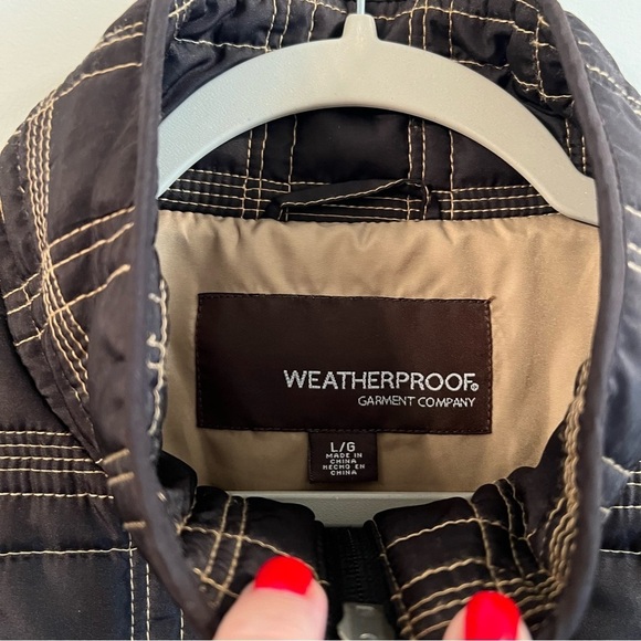 Women’s Weatherproof brown plaid insulated zip up jacket size large L - Picture 3 of 6